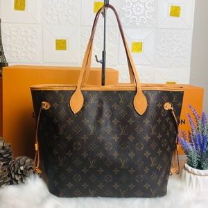 💓NEW COWHIDE🎉 Louis Vuitton Neverfull MM Tote🥂